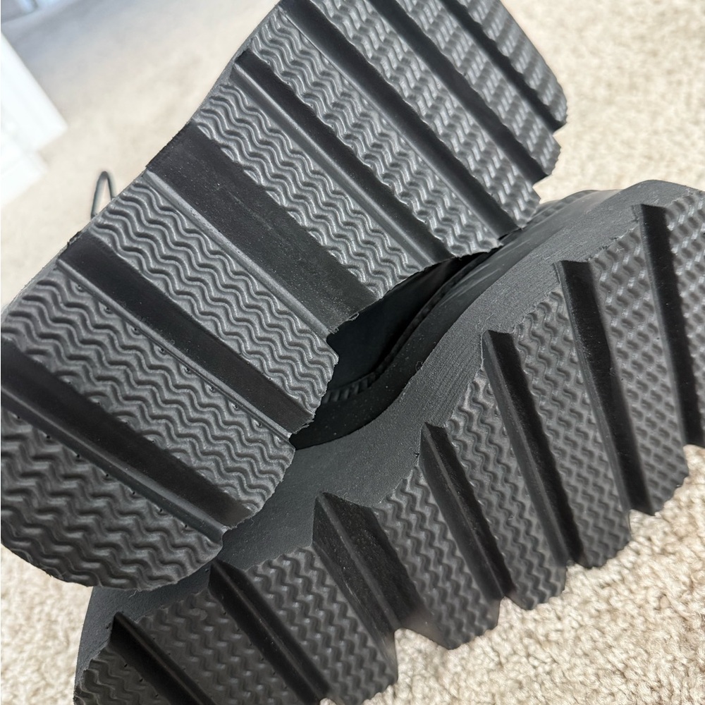 Demonia Black Platform Combat Boots - Picture 5 of 5